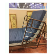 If you place our hospital bed in the most upright position the rails turn into helpful grabs. If you place our hospital bed in the most upright position the rails turn into helpful grabs.