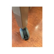 Our full electric hospital bed has two locking wheels to help stop it from moving Our full electric hospital bed has two locking wheels to help stop it from moving