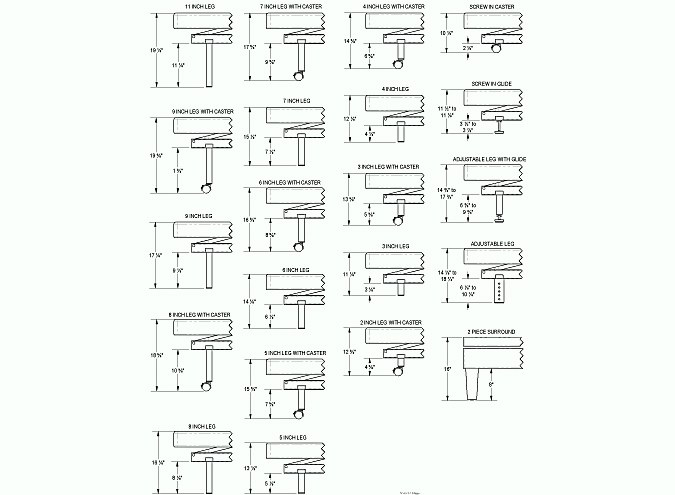 Legs for ajdustable lifestyle beds